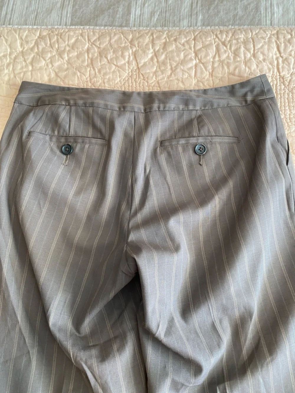 Banana Republic Brown Pinstripe Wide-Leg Trousers, Women’s Size 8 Short - Picture 10 of 13